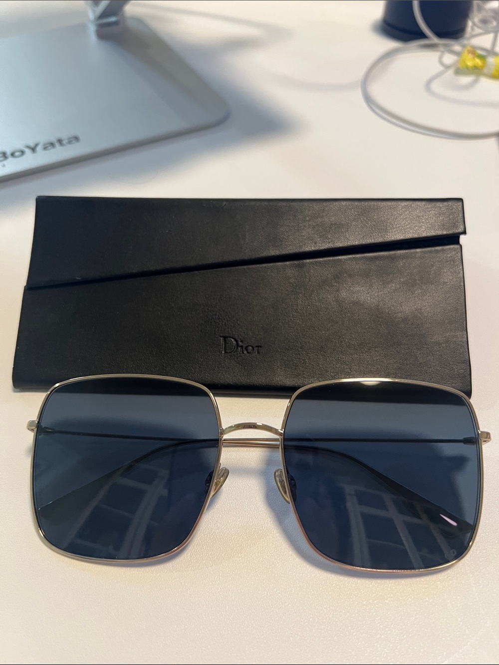 Dior unisex Sunglasses with Blue Lenses